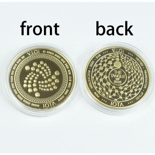2021 Hot 40mm IOTA Cryptocurrency Coin Gold silver Plated Metal Coin For Collection