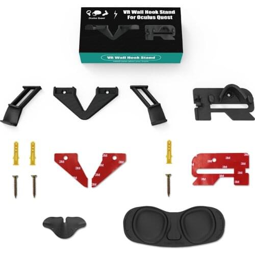 VR Wall Mount Bracket Stand Holder for Oculus Quest Headset and Touch Controllers