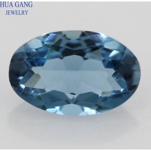 London Blue Topaz Natural Loose Gemstone Oval Shape Facetted Cut Size 3x4~10x14mm For DIY Jewelry Making