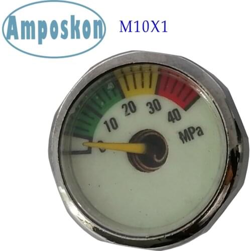 New Hot PCP Paintball Airforce Scuba Din Valve Regulator Pump M8x1 M10x1 Luminous Mini Air Pressure Gauge Manometre 20/30/40MPA