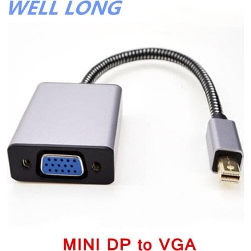 Aluminum shell mini DisplayPort to vga adapter wiring mini dp to vga converter