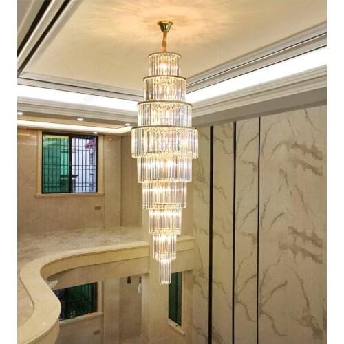 Hanging Chandelier Crystal Light for Stairs Crystal Chandelier Lighting for Foyer Stair Staircase Lights Crystal Lamp Pendant