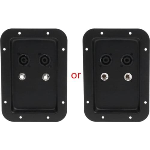 Junction Box 4-Core Socket Jack Plate Terminal Binding Post Dual Speakon Input PA DJ Speaker Cabinet L4MD