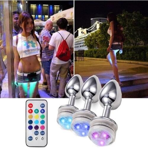 Sex Shop Luminous Metal Butt Plug Sex Anal Beads Anal Plug Toys for Adults Sex Toys for Couples Anal Dilators