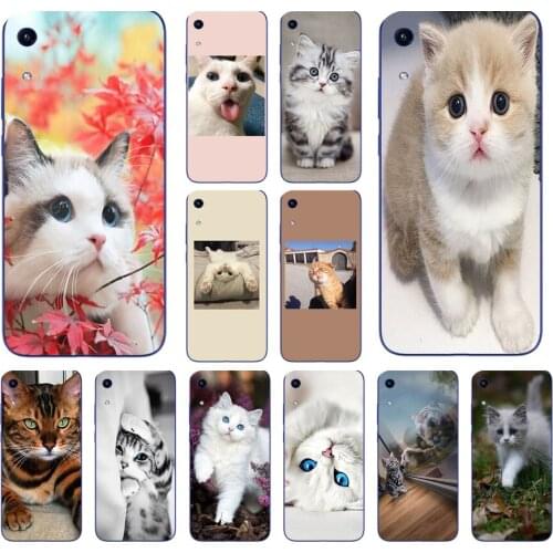 90AA Cat cute Silicone TPU Protective Cover Phone Case On Case For Huawei Y5 Y6 Y7 Prime 2019 Case Soft