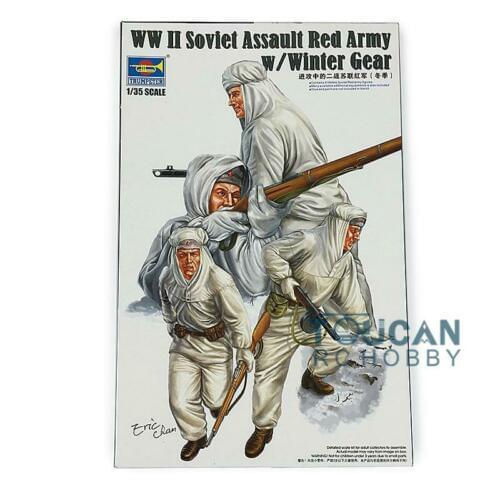 Trumpeter 00414 1/35 WWII Soviet Assault Red Army W/Winter Gear Soldier Model TH06612-SMT2