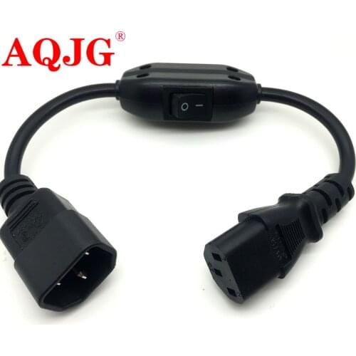 C14-C13 Extension Power Cord,IEC 320 C13 Female to C14 Male with10A On/Off Switch Power Adapter Cable Fr PDU UPS,1pcs