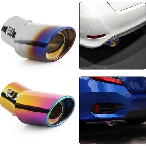 Universal Car Exhaust Muffler Tip Burnt Color Bent Stainless Steel Car Rear Auto Exhaust Pipe Tail Muffler Tip Car Accessories