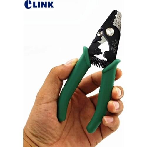 1pc Proskit 8PK-326 clamp fiber stripping Pliters ftth fiber wire stripper tri-hole fiber optic stripper 8PK-326 ELINK