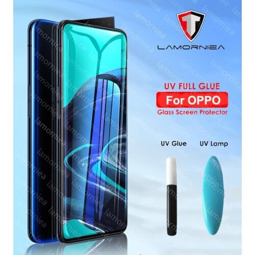 UV Glue Liquid Tempered Glass For Oppo realme X2 X 5 Pro Q XT UV Glue Screen Protector For Oppo realme 5s 6 A5S AX5S Reno 2 Z