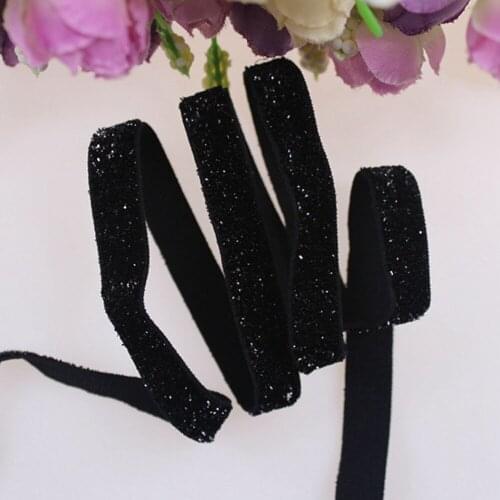 3/8" frosted glitter elastic 7B-7 for accessaries, 50yards/roll