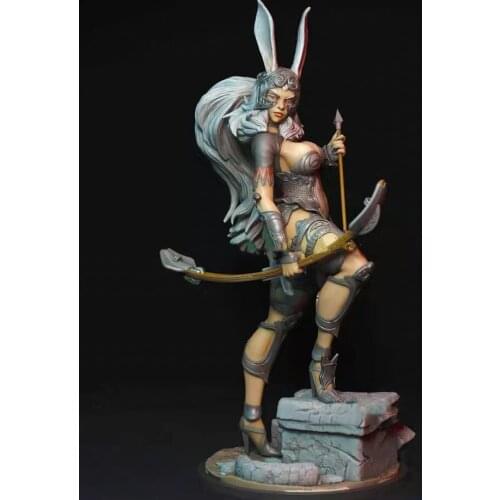 1/24 75mm 1/18 100mm Resin Model Kits Rabbit Girl Warrior Unpainted No Color RW-208