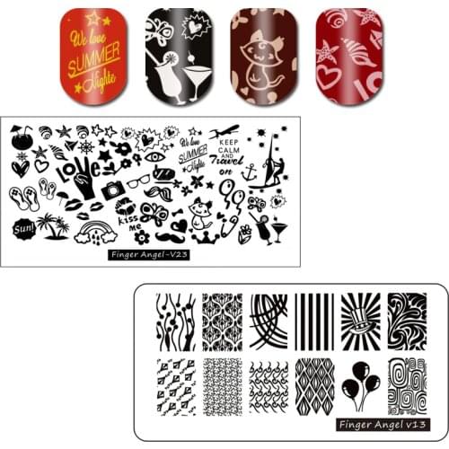 1Pc Sunflower Nail Stamping Plates Geometric Nail Template Plate Rectangle Stencil Stamp For Nail Art Decoration Manicure Finga1