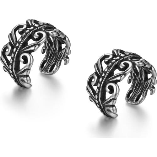 BONISKISS Vintage Mens Simple Stianless Steel Earrings Male Silver Color Clip Jewelry Earrings Dropshipping Boucle D'oreille