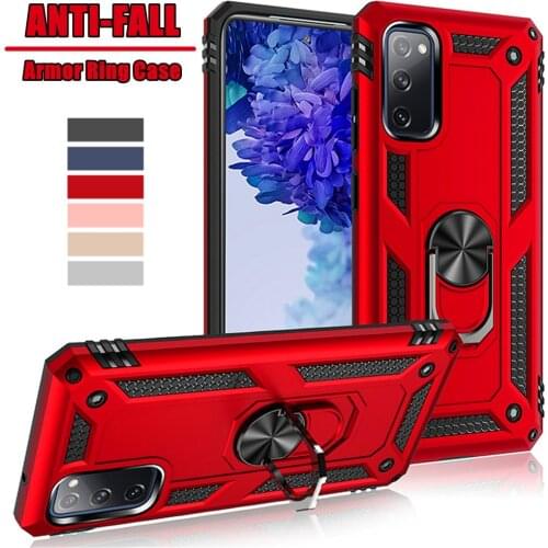 Armor Magnetic Case For Samsung Galaxy S20 FE A51 A21s A50 A70 A71 S10 Note 20 Ultra 10 Plus Lite A20 E A30 A81 A31 Ring Cover