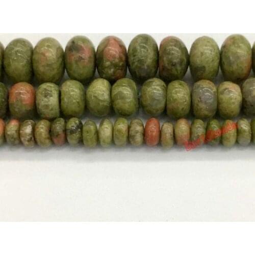 Natural Stone Unakite Agates Rondelle Beads For Jewelry Making 15inch Spacer Beads Diy Bracelet