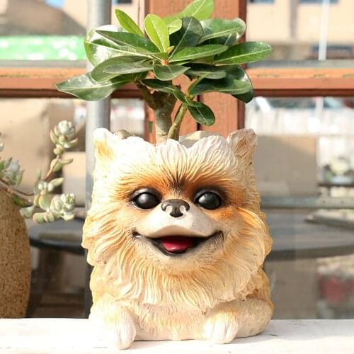 Flower Pot Animal-Shaped Resin Vase Decorative Artware Desktop Decor for Home Office Green Succulent Flower Pot Garden Supplies