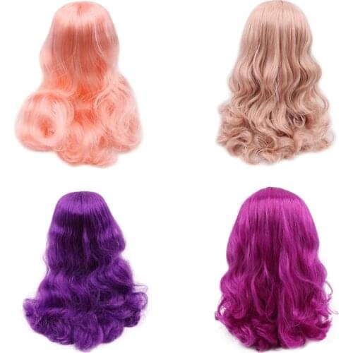 Factory blyth doll icy RBL scalp dome long wavy hair toy wig for DIY custom doll accessory