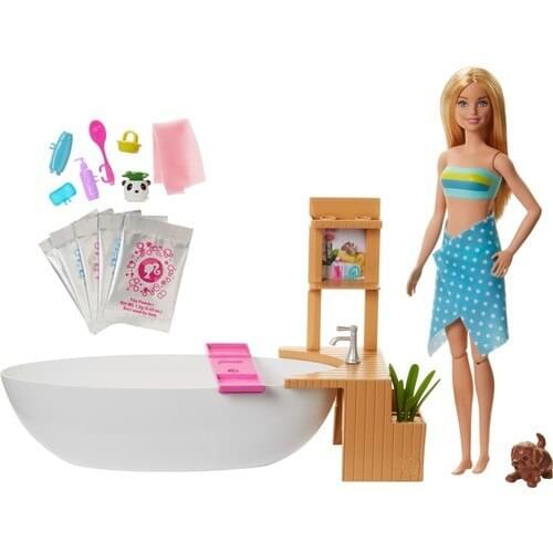 Barbie Wellness - Barbies Spa Day Play Set-Blonde Barbie Doll Care Play Set-Barbie Relaxes-Swimsuit barbie Doll-Fre Shipping