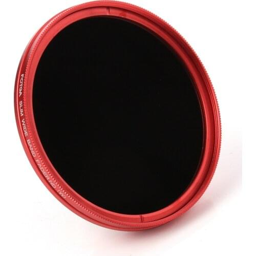 FOTGA 58mm Slim Fader ND(W) Filter Variable Adjustable ND2 ND8 to ND400 Red Ring