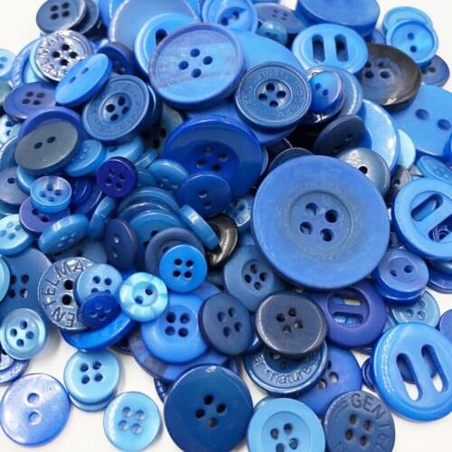 Blue 50 Gram DIY Making Hand Knitting dolls clothing Buttons Resin Promotions Mixed Sewing Scrapbook PH235