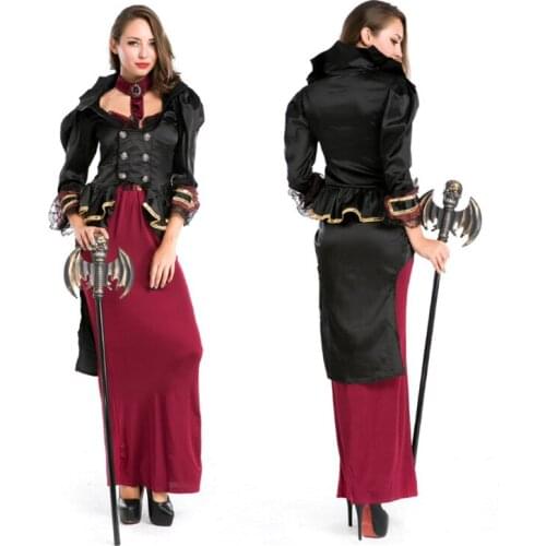 Halloween Vampire Duchess Cosplay Costume European Count Retro Court Queen And Banshee
