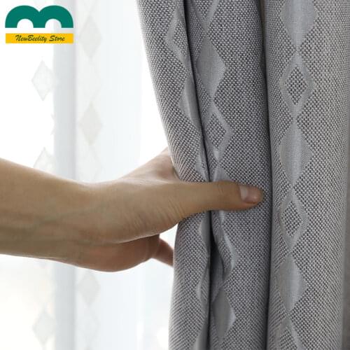 Fresh Linen Window Curtain Simple Tulle Curtains for Living Room Bedroom Blackout