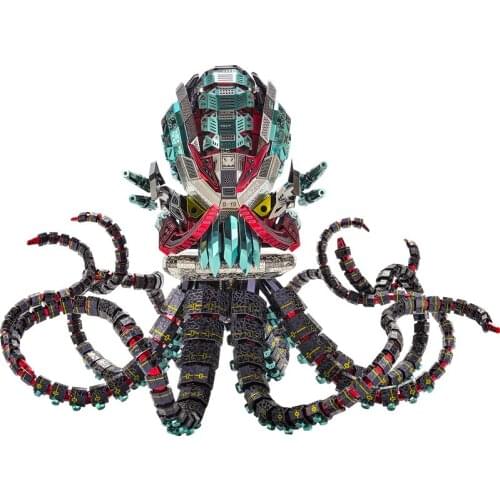 Microworld 3D Metal Puzzle Octopus Devil Animal Model kits DIY Laser Cut Assemble Jigsaw Toys GIFT For Children