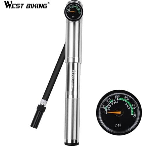WEST BIKING 89G Portable Mini Bicycle Pump MTB Mountain Bike Pump 160 PSI High Pressure Cycling Hand Air Pump Ball Tire Inflator