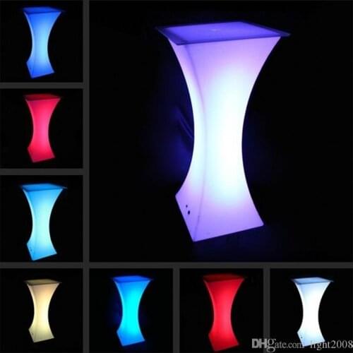New Rechargeable LED Luminous cocktail table waterproof glowing led bar table lighted up coffee table bar kTV disco party supply