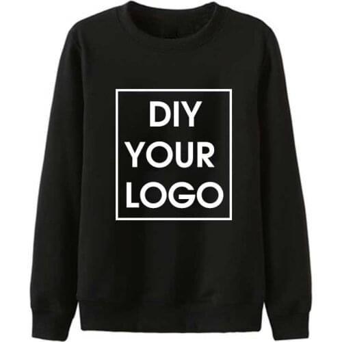 Wholesale Custom hoodie sweatshirt DIY your logo Print sweatshirts soft cotton Unisex Street wear DropShipping Pullovers Hoodies