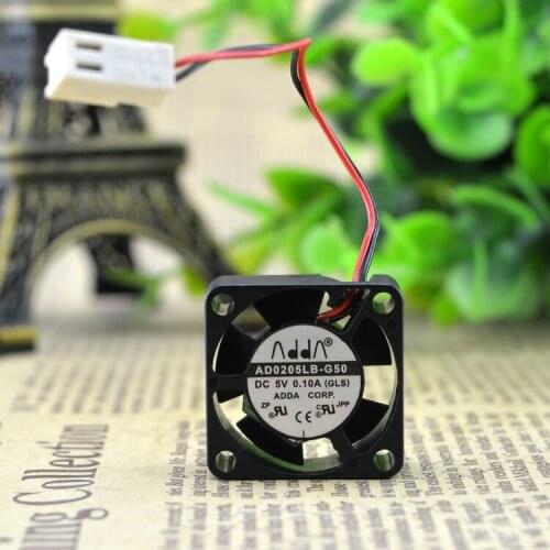 Original FOR ADDA 2510 fan 2.5CM double ball bearing 5V0.10A large air volume AD0205LB-G50
