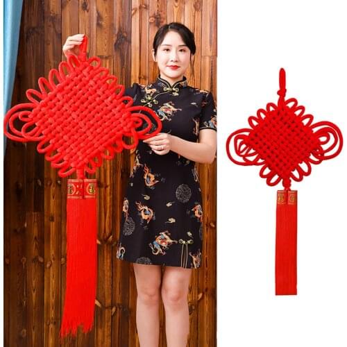 Chinese Knot Pendant Bautiful Lucky Auspicious Happiness Chinese Knot Tassel Hanging Rooftop Wedding Room Decoration
