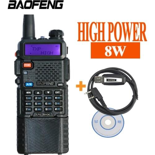 Hunt Portable Walkie Talkie Set Ham Radio UV-8HX Station UV 5R Baofeng For Walkie Talkie CB Radio Comunicador Uv5r Baofeng uv-5r