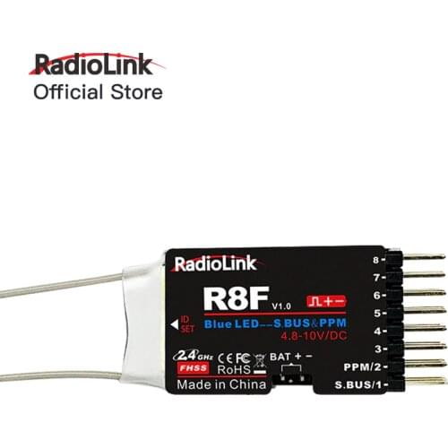 Radiolink 2019 R8F 8CH 2.4G Receiver with Two Way Transmission Dual Antenna FPV Car and Boat 800 meters Range Control Receiver