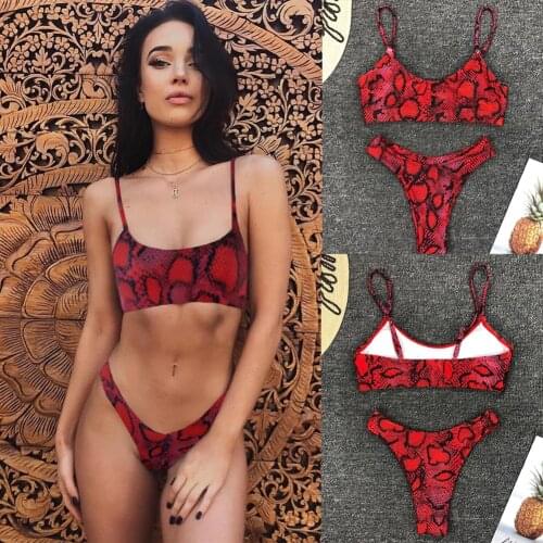 Sexy Bikini Set Women Leopard Printed Micro Push Up Padded Bra Thongs Biquini Swimwear Mini Swimsuit Female Bathing Suit