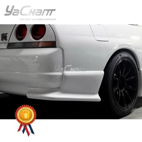 Car Styling FRP Fiber Glass Rear Spats Addon Fit For 1995-1998 Skyline R33 GTS TS Style Rear Bumper Corner Attachment