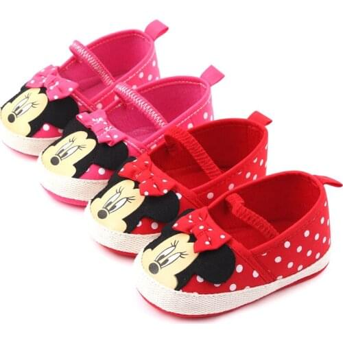 0-18 Months Cute Newborn Baby Girl Shoes Toddler Girl Princess Baby Casual Shoes Bowknot Polka Dot Flower Soft Bottom Crib Shoes