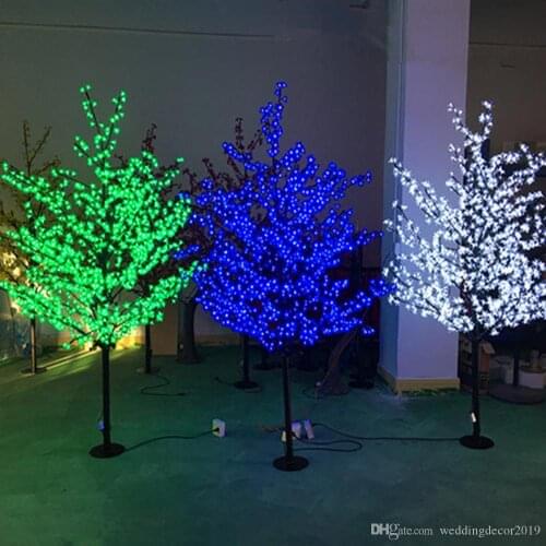 2m 6.5ft Height Outdoor Artificial Christmas Tree LED Cherry Blossom Tree Light 1150pcs LEDs Straight Tree Trunk Free Shipping