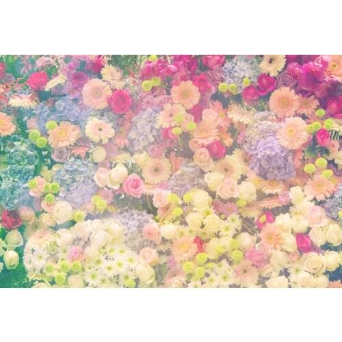 VinylBDS Photography Background Spring Scenery Backdrops Natural Floral Backdrop Flower Wedding Background for Photo Studio