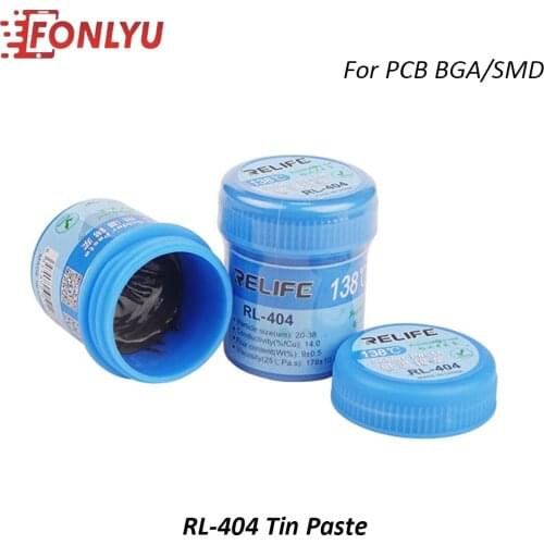 RELIFE RL-404 Lead-free Low Temperature Melting Point 138 Degrees Tin Paste Mobile phone BGA/SMD PCB Template Repair Tin