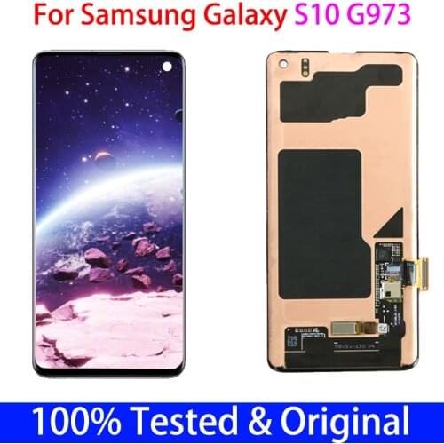 Original With Black Dot S10 G9730 lcd For Samsung Galaxy S10 G973U G973F G973A LCD Display with Touch Screen Digitizer Assembly