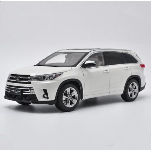 1/18 Scale Toyota Highlander 2018 White Diecast Car Model Toy Collection Gift