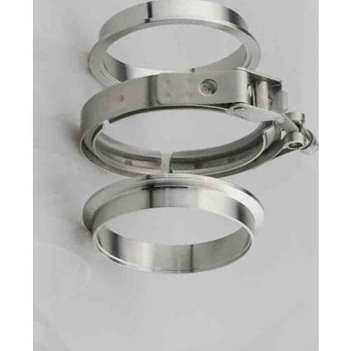 1.5/1.75/2/2.5/3/5/6 inch Male/Female V-Band Clamp Flange Kit V-band Turbo Exhaust Pipes Car Accessories