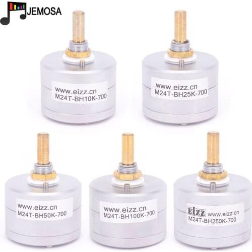 1PC EIZZ Stereo 10K 25K 50K 100K 250K Volume Potentiometer Mono 24 step voltage potentiometer Adjustable Resistor Hifi Audio DI
