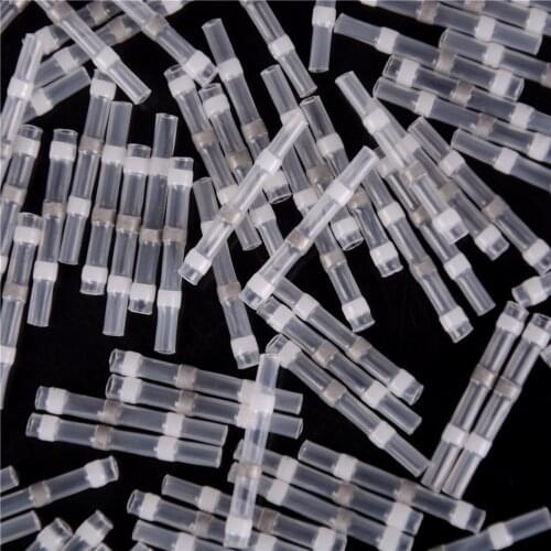 10pcs/lot Heat Shrink Butt Splice Connector Solder Sleeve Seal Electrical Wire Crimp Connectors White