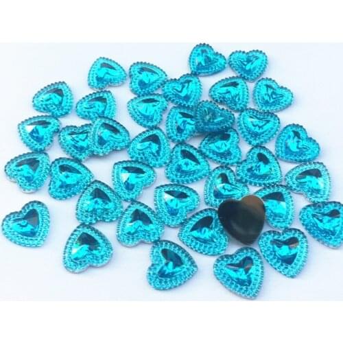 1000pcs 11x12mm Red Silver Pink Blue Heart Gems Flatbacks Wedding Table Confetti DIY Christmas Crafts Embellishments Cardmaking