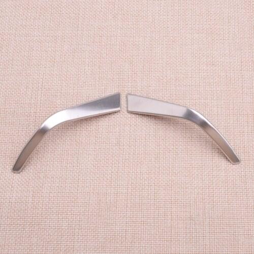2pcs/set Car Silver Stainless Steel Steering Wheel Button Upper Decorate Strip Trim fit for Toyota Camry 2018 2019