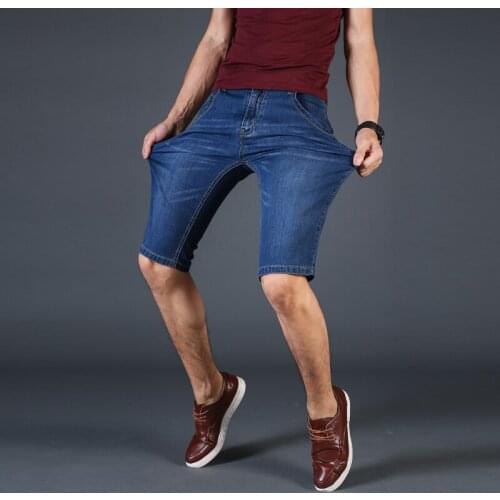 2019 Summer Fashion New Mens Casual Stretch Cowboy Denim Shorts / Mens Boutique Short Jeans