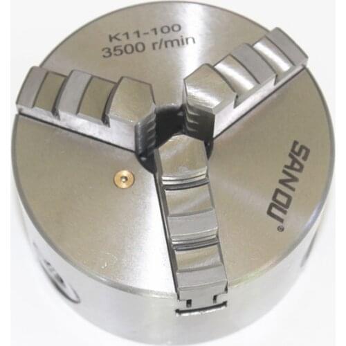 SAN OU K11 100 3-Jaw Lathe Chuck Manual Self-Centering Metal K11-100 Lathe Chuck With Jaws Turning Machine Tools Accessories